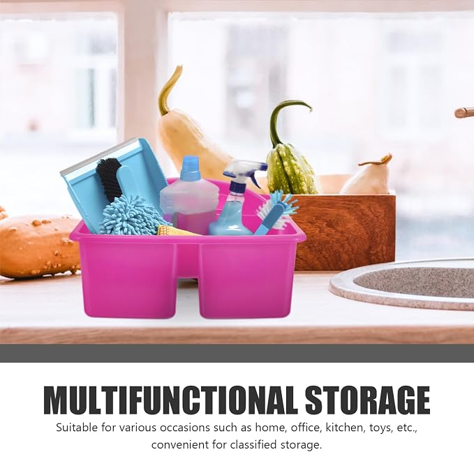 Portable Cleaning Tool Organizer Basket Multi-compartment Design - Image 5