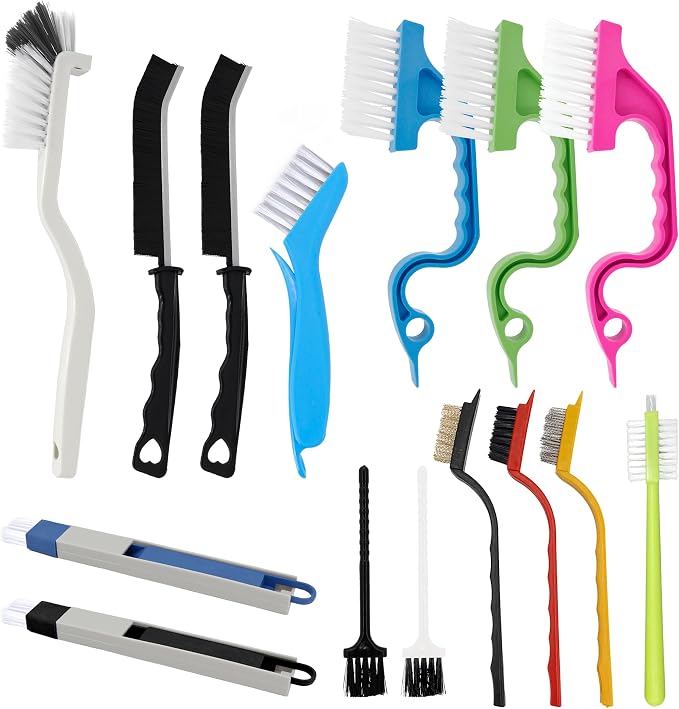 15Pcs Crevice Cleaning Brush Groove Gap Hard Bristle Cleaning Tool Small Clean by Unknown