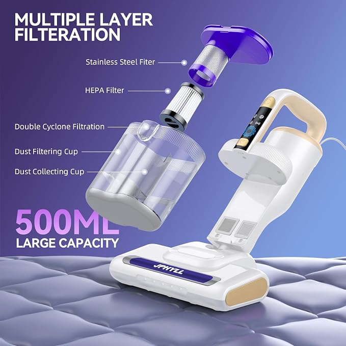 Mattress Vacuum Cleaner, 20Kpa Suction Bed Vacuum Cleaner - Image 5