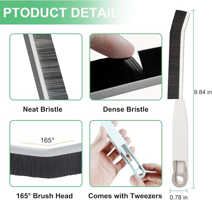 Crevice Cleaning Brush Hard Bristle Grout Scrub Brushes, Household Cleaning - Image 3