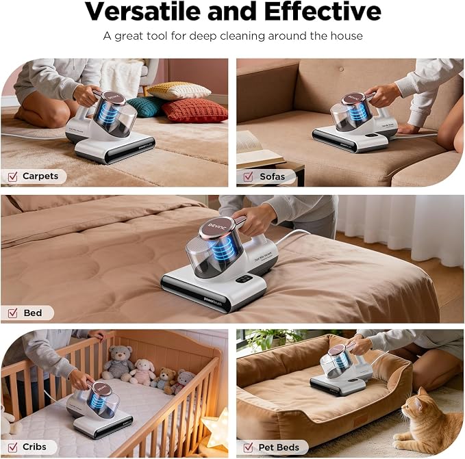 DEVINC Mattress Vacuum Cleaner, 16Kpa 650W Bed Vacuum Cleaner - Image 7