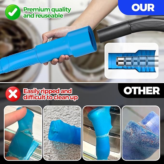Holikme Dryer Vent Cleaner Kit Dryer Lint Vacuum Attachment Brush, Lint Remover - Image 2