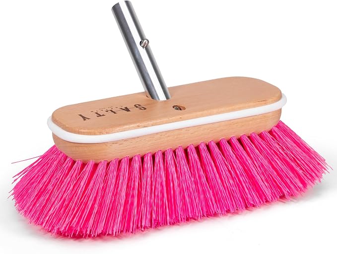 Salty Captain Hard Bristle Boat Deck Brush – Heavy-Duty Cleaning by SaltyCaptain