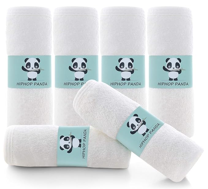 HIPHOP PANDA Baby Washcloths, Rayon Made from Bamboo by HIPHOPPANDA