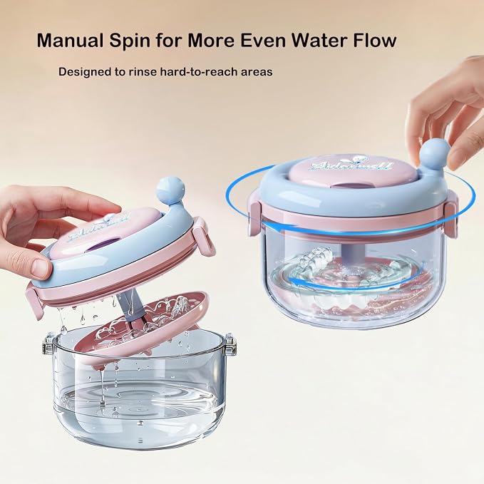 Denture Bath Cup，Retainer Cleaner Case Box, Night Mouth Guard Case Holder - Image 2