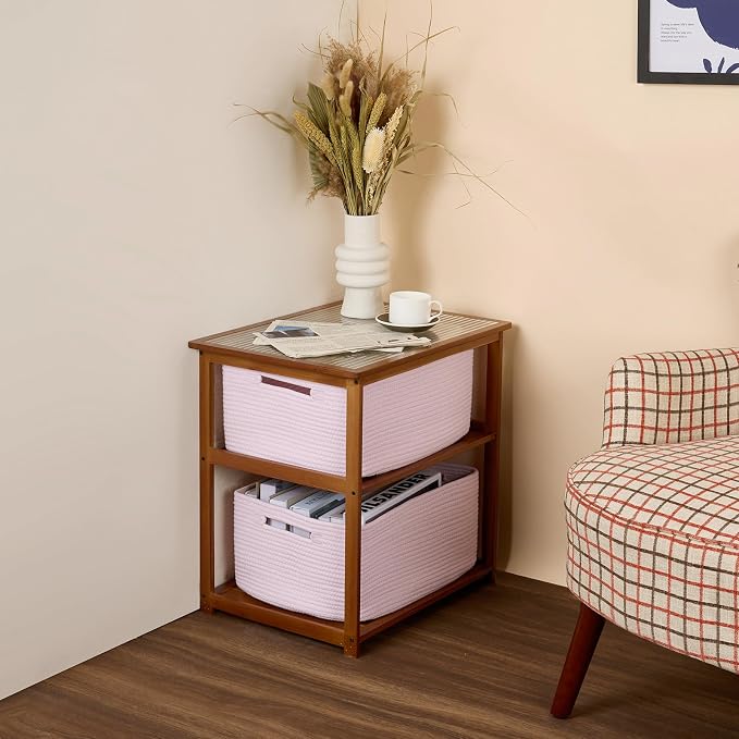 Large Storage Baskets for Organizing, Closet Shelf Baskets for Clothes Blanket - Image 8