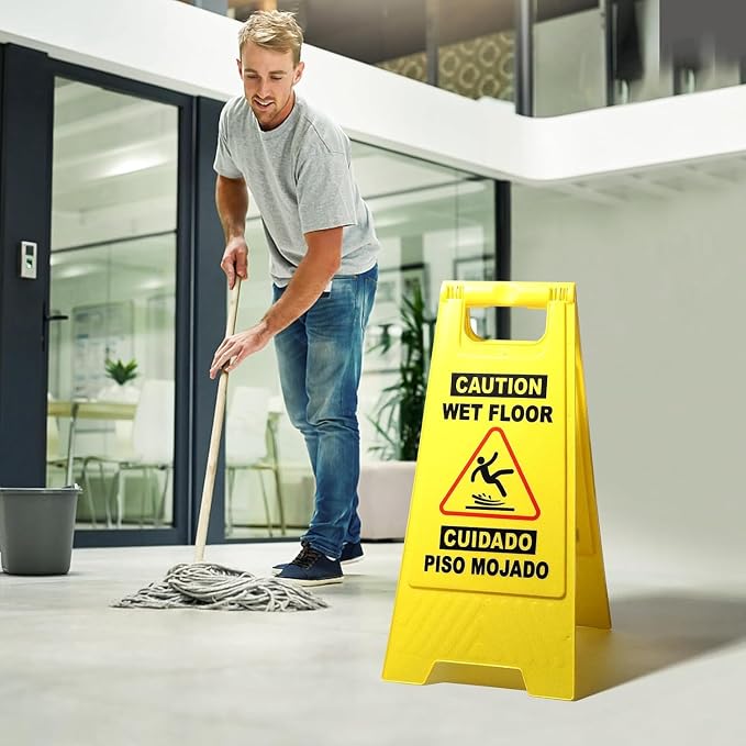 XPCARE 24 Inches Caution Wet Floor Sign, A Frame Safety Wet Floor Signs - Image 7