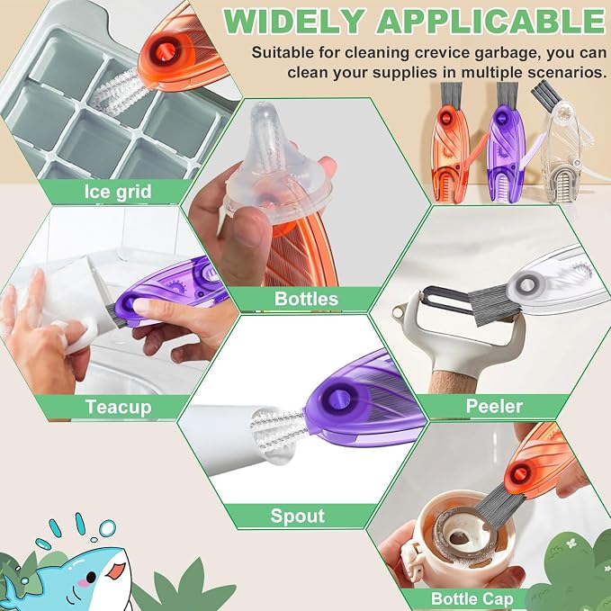 4 in 1 Cup Lid Cleaning Brush, Portable Water Bottle Brush, Bottle Gaps - Image 5
