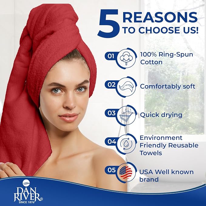 DAN RIVER 8 PC Luxury Bath Towels - Image 5