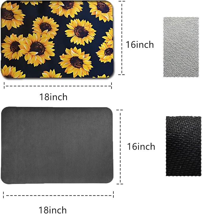 Dish Drying Mat Foldable Fall Kitchen Drying Mat Absorbent Sink Mat - Image 2