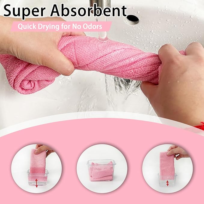 Microfiber Cleaning Cloth Roll, 75 Pack Reusable Tear Away Microfiber Towels - Image 3