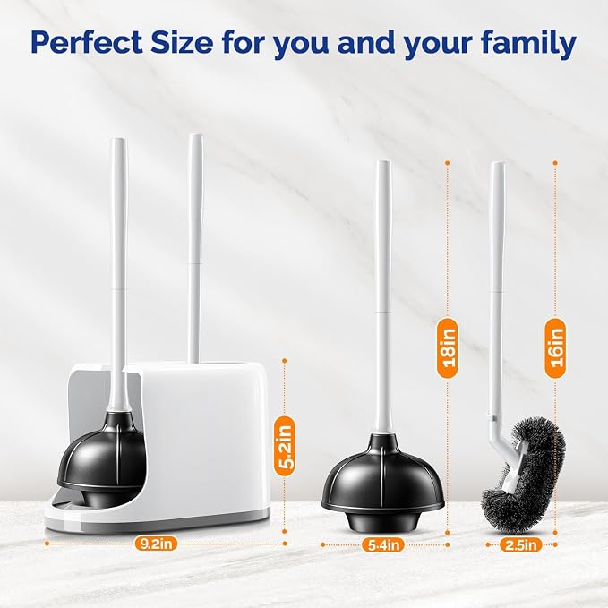 HAMITOR Toilet Plunger and Brush Set - Image 2