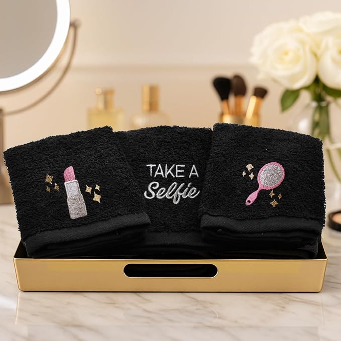 DAN River Black Makeup Towels - Image 2
