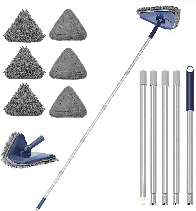 JEHONN Wall Cleaner Mop with Long Handle 82 Inches, 3-in-1 Ceiling Cleaning by JEHONN