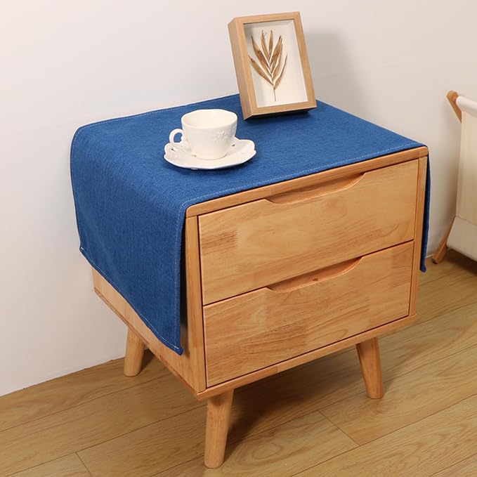 Small Bedside Tablecloth Table Dustcover End Tabletop Home Decoration Fabric by Tablecloth