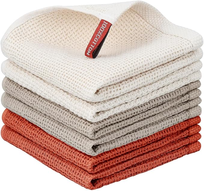 Nialnant 6 Pack Dish Cloths, Soft Absorbent Quick Drying Dish Towels by Nialnant