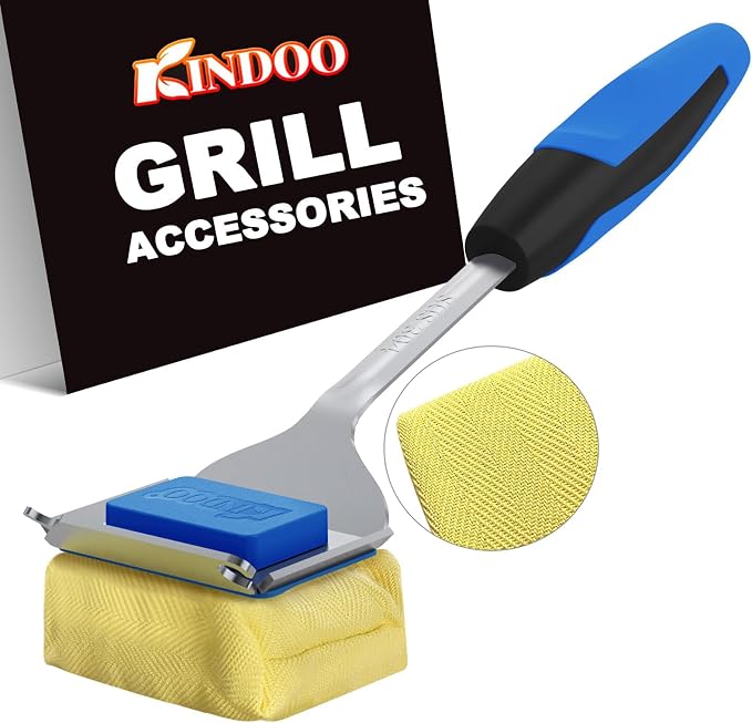 Grill Brush Bristle Free for Outdoor Grill, Steam Grill Cleaning Brush by KINDOO