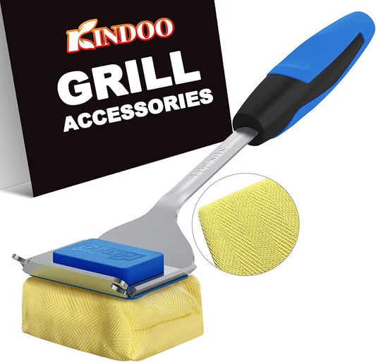Grill Brush Bristle Free for Outdoor Grill, Steam Grill Cleaning Brush by KINDOO