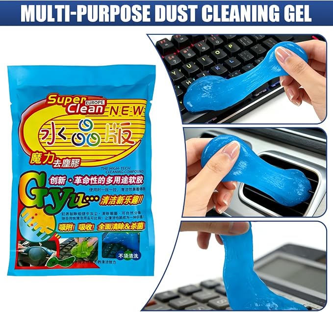 Craedli 2PCS Car Cleaning Gel, Reusable Dust Remover Slime Kit, Car Air Vent - Image 5