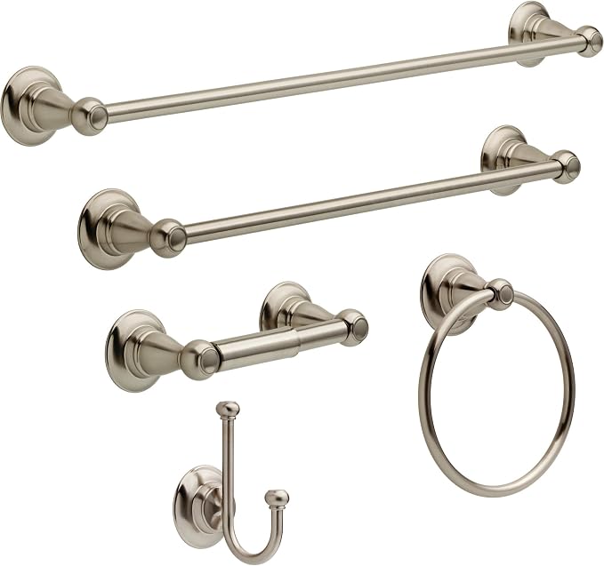 Delta Porter Hand Towel Holder SpotShield Brushed Nickel Towel Racks - Image 4