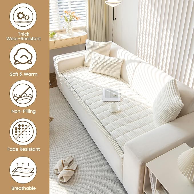OTOB Couch Covers for Dogs Washable, Non Slip Plush Sofa Cover Kids Pet - Image 2