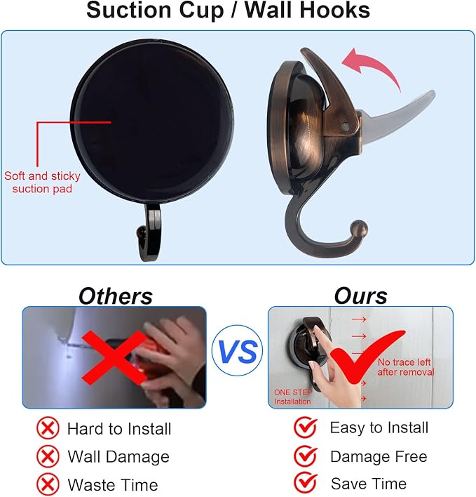 Heavy Duty Vacuum Suction Shower Hooks - Image 5