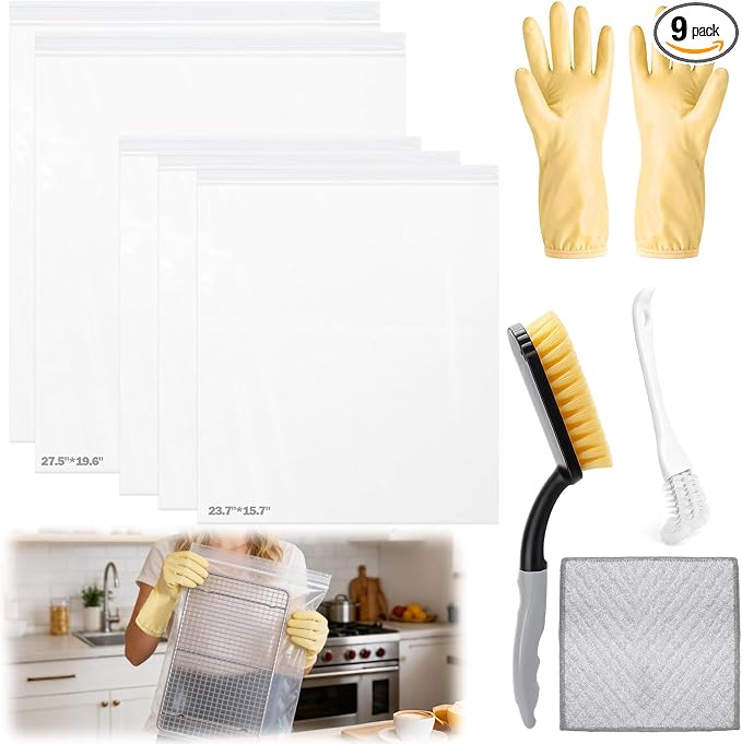 XANGNIER 9 Pack Oven Rack Cleaning Bags Kit by XANGNIER