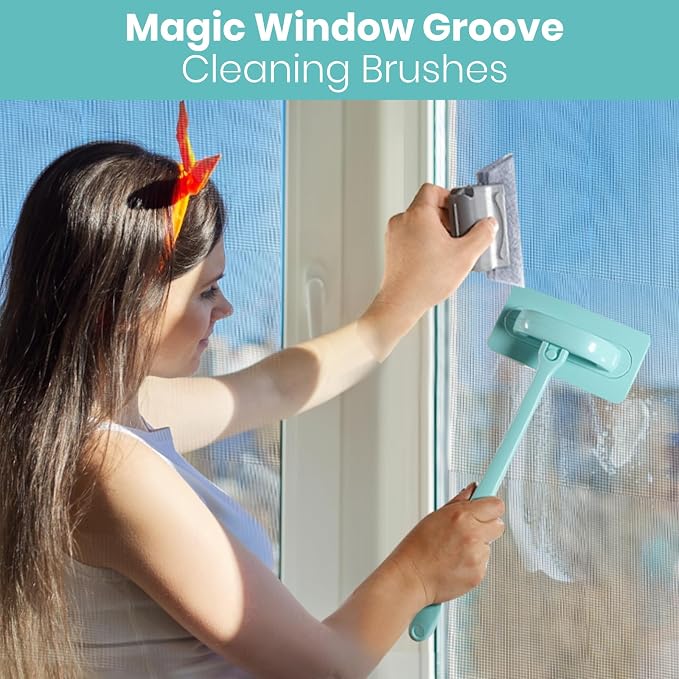 Window Screen Cleaner & Track Cleaning Kit – Mesh Screen Cleaning Brush + 3 - Image 9