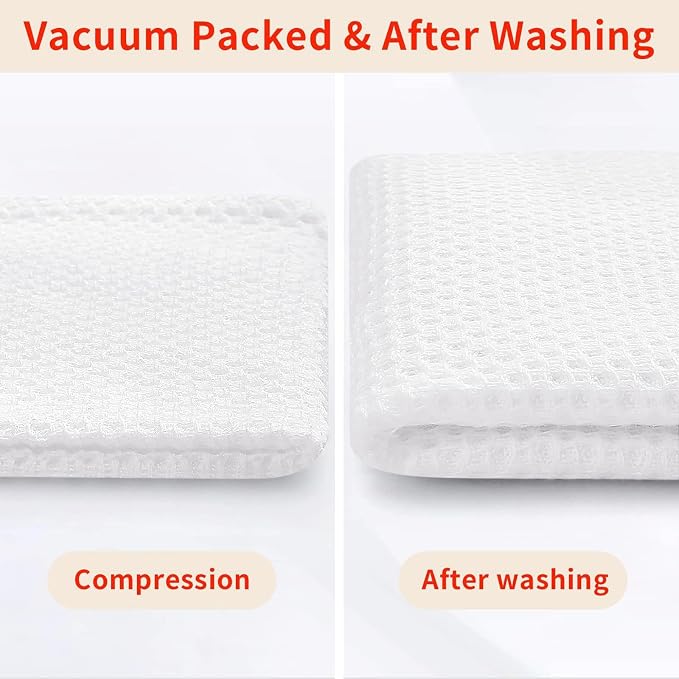 Homaxy 100% Cotton Kitchen Towels and Dishcloths Set, 12 x 12 Inches and 13 x - Image 8