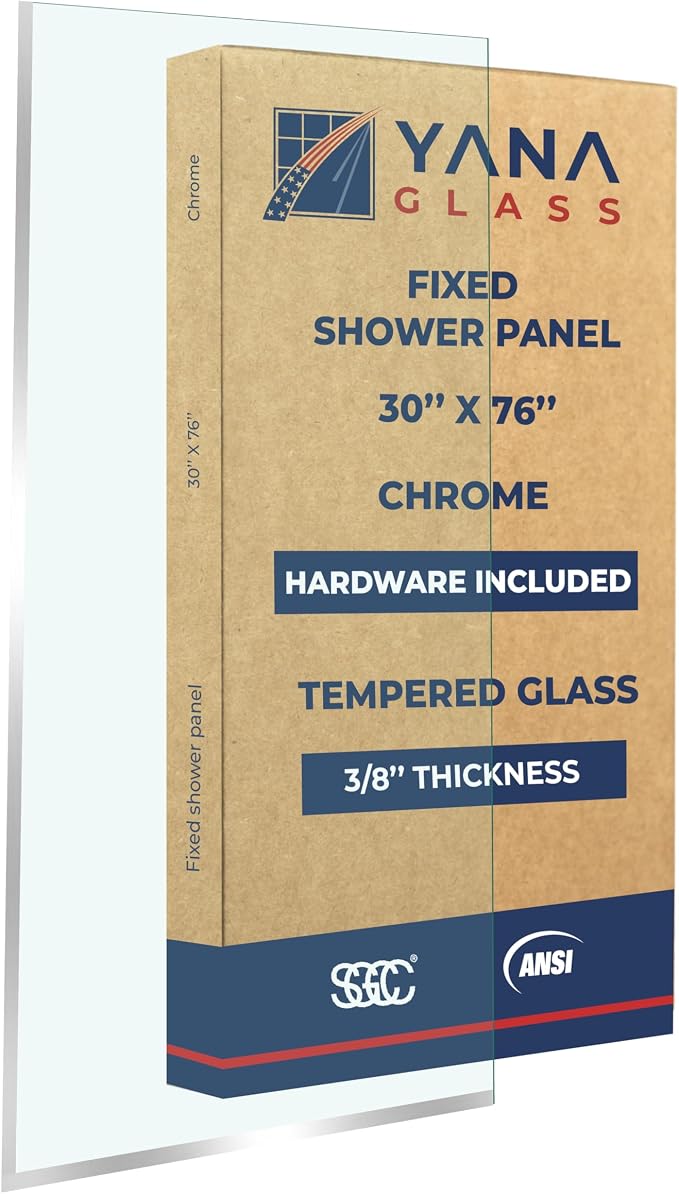 Fixed Glass Shower Panel for Bathroom by YanaGlassandMirror