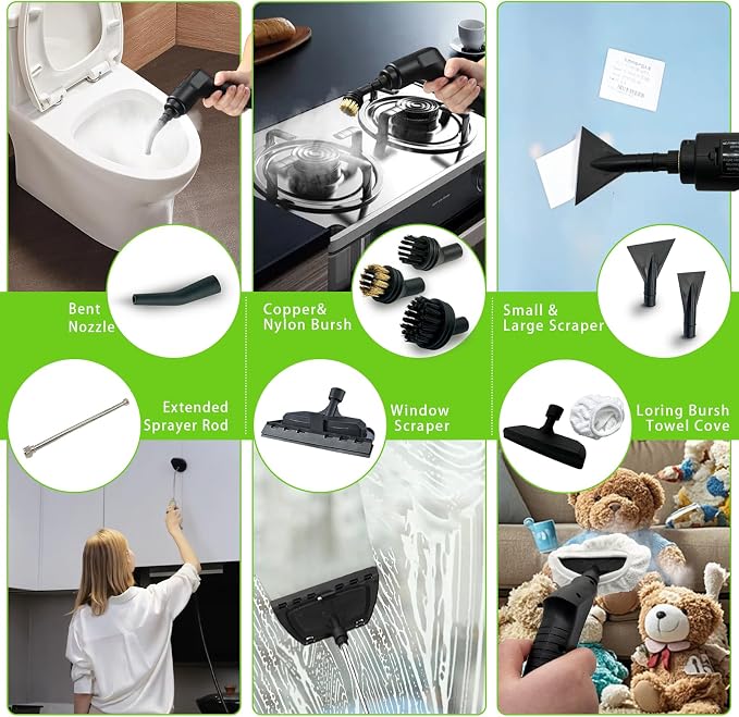 2500W Handheld Steam Cleaner, Portable Car Steamer - Image 4