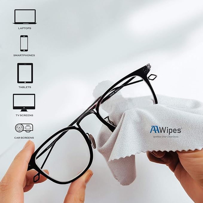 AAwipes Eyeglasses Cleaning Cloth Glasses Cloths Bulk 100 Pack - Image 3