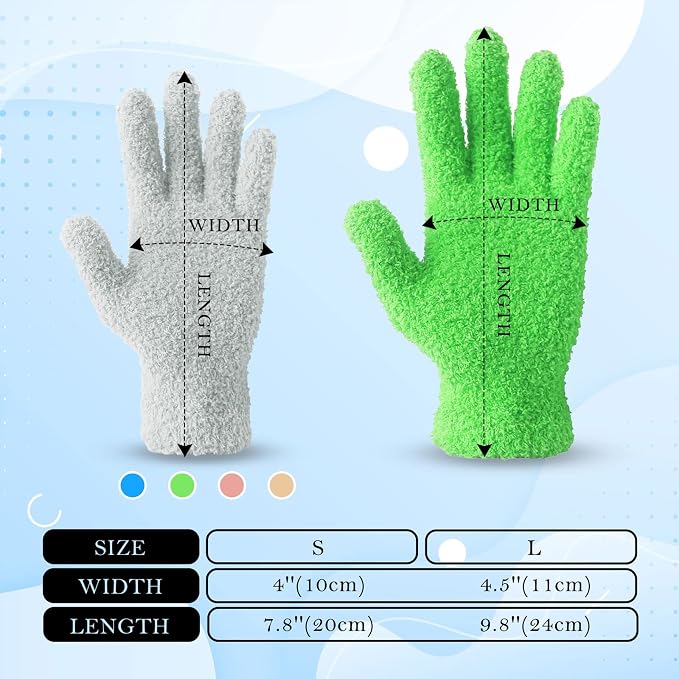 Evridwear Microfiber Gloves for Plant Dusting, Resuable Leaf Cleaning Glove for - Image 5