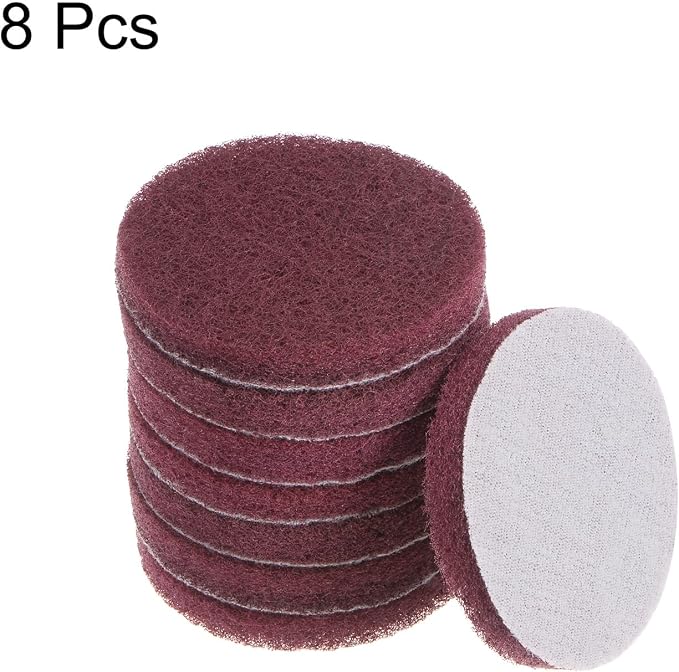 HARFINGTON 8pcs Drill Power Brush 3 inch Tile Scrubber Scouring Pads 320-400 - Image 6