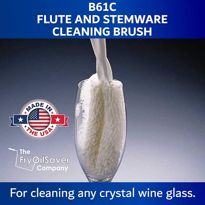 2-Pack Flute & Stemware Wine Glass Cleaning Brush - Image 2