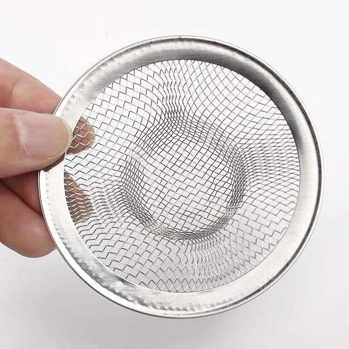 50pcs Mesh Sink Strainer, 2.75" Top/1" Stainless Steel Slop Basket Filter Trap - Image 5