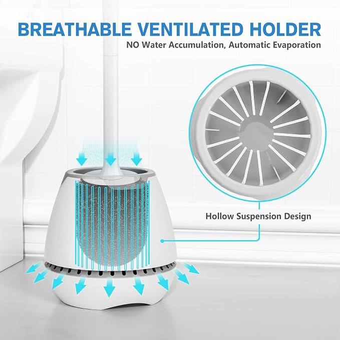 Toilet Brush 2 Pack, Toilet Bowl Brush - Image 4