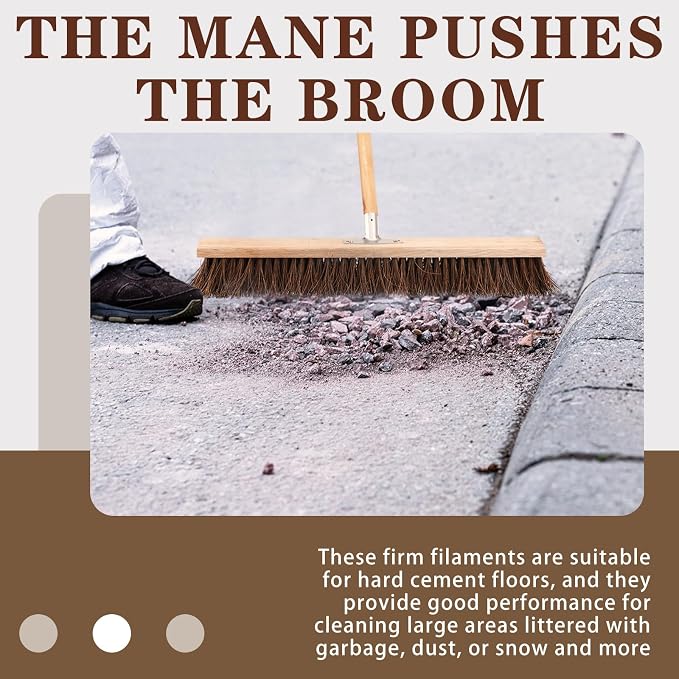 2 Pcs Push Broom Head Replacement Large Outdoor Heavy Duty Push Broom - Image 4