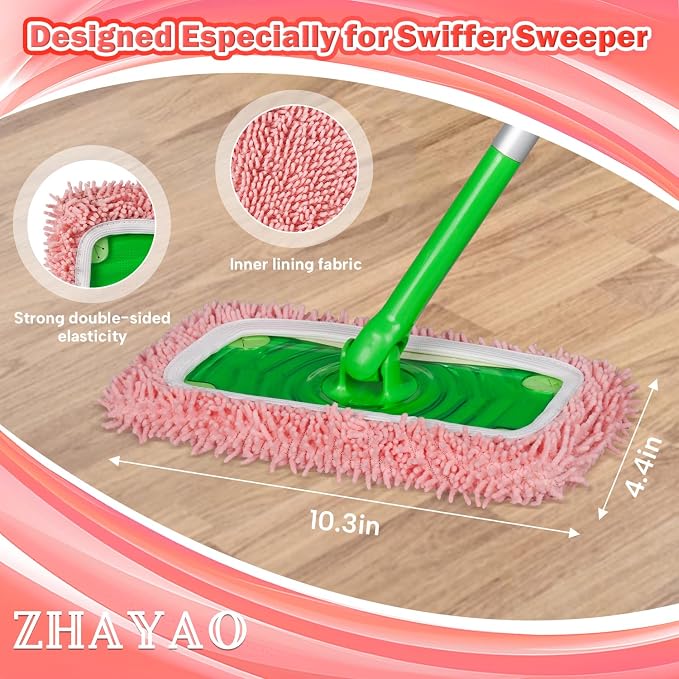 Reusable 100% Coral Fleece Mop Pads Compatible - Image 3