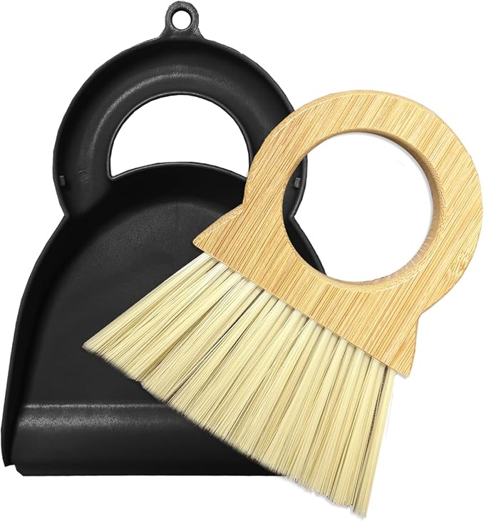 Mini Broom and Dustpan Set Bamboo Broom by Unknown