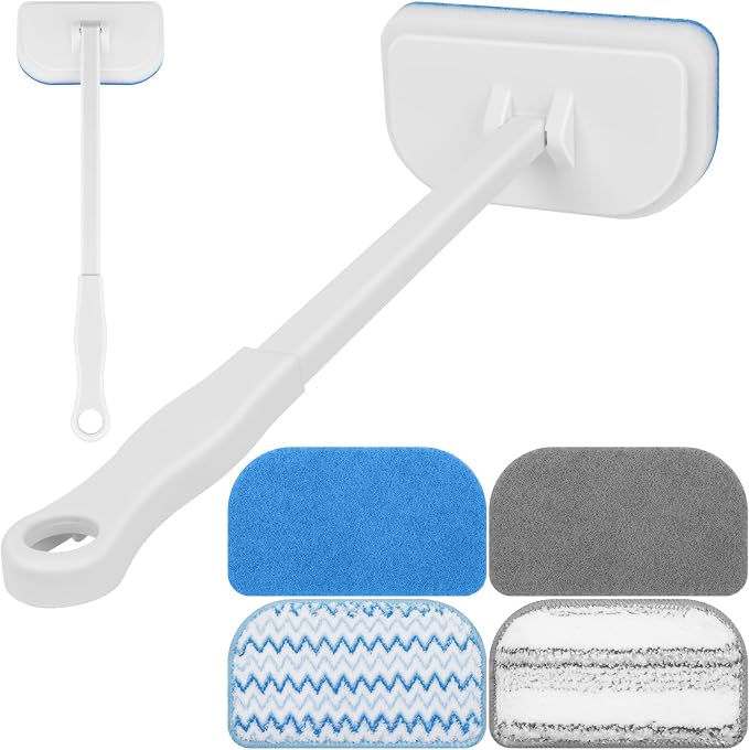MOSEN Scrub Brush for Shower, 4-in-1 Cleaning Brushes by HOME