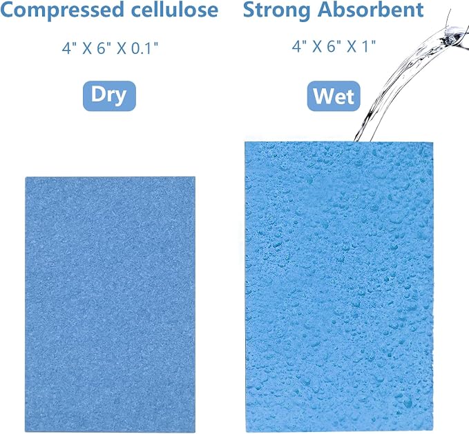 Cellulose Sponges, Large Size 4" x 6" x 1" - Image 5