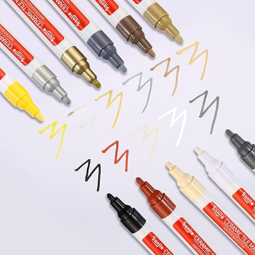 PATIKIL Grout Pen, 4 Pack Grey Tile Marker Waterproof Grout Sealer Pen Tile - Image 6