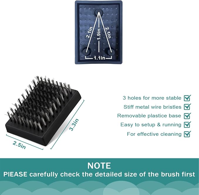 4PCS Grill Brush Replacement Heads, Wire Bristle Free Grill Cleaning Brush - Image 3