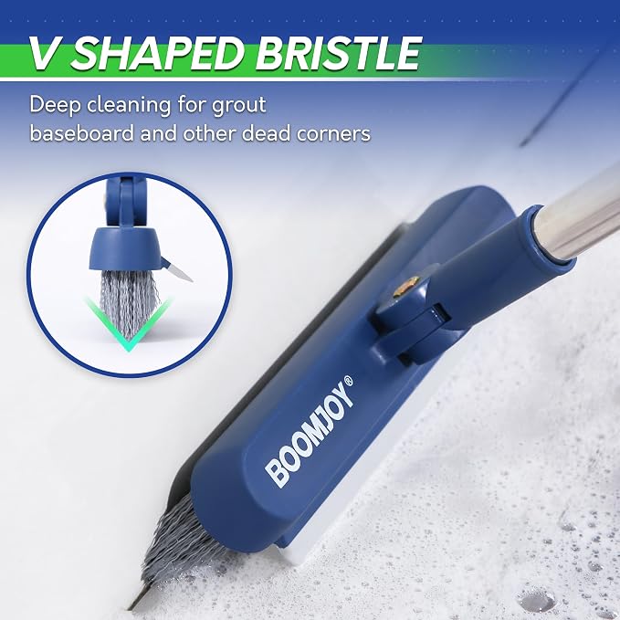 BOOMJOY Grout Brush with Long Handle, Grout Cleaner Brush - Image 2