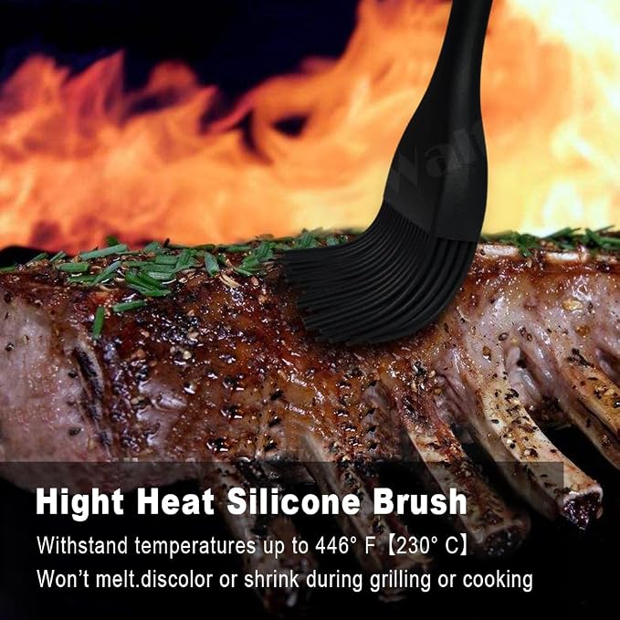 Walfos 3 Size Basting Brush, High Heat Resistant Silicone Pastry Brushes - Image 7