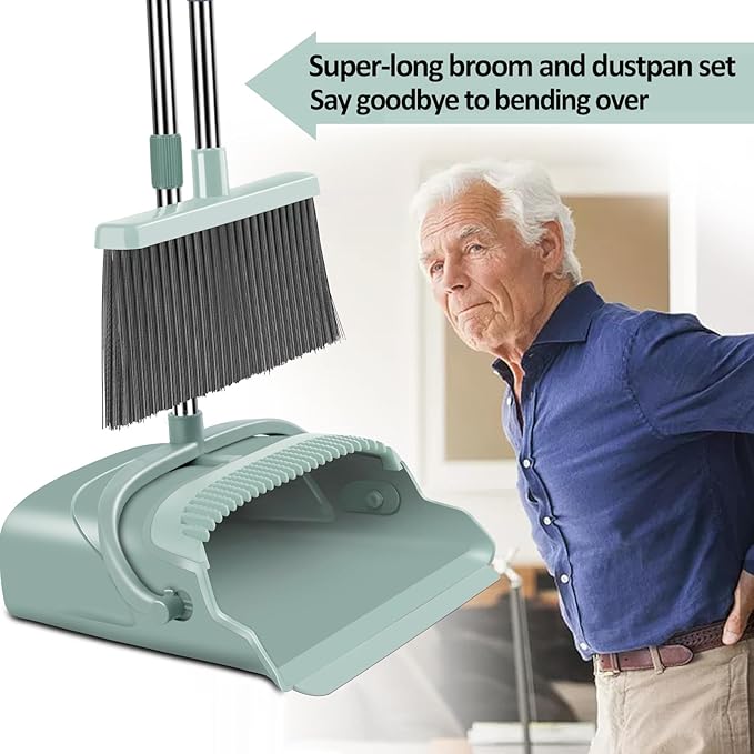 kelamayi Upgrade Broom and Dustpan Set, Large Size and - Image 4