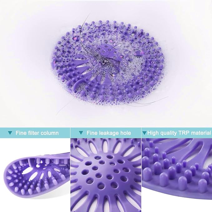 Gotega Bathroom Sink Drain Strainers, Hair Catcher Shower Drain Covers Protector - Image 3