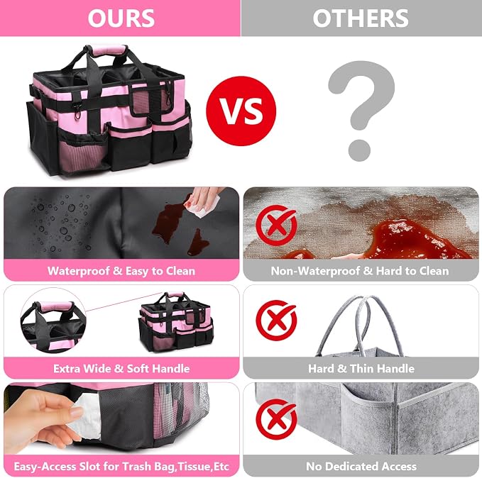 Large Cleaning Caddy Bags, Cleaning Supplies Organizer - Image 2