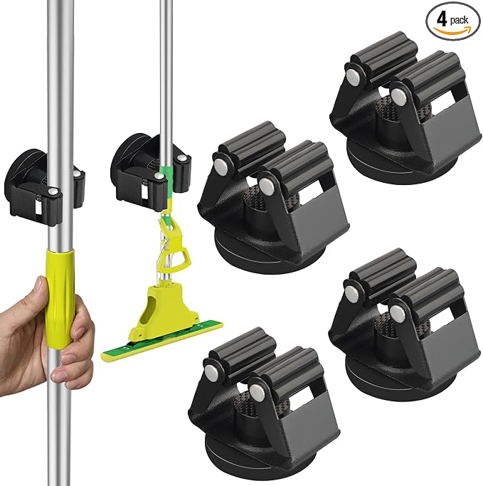 ULIBERMAGNET Magnetic Mop Broom Holder, Heavy Duty Movable Magnetic Broom by ULIBERMAGNET